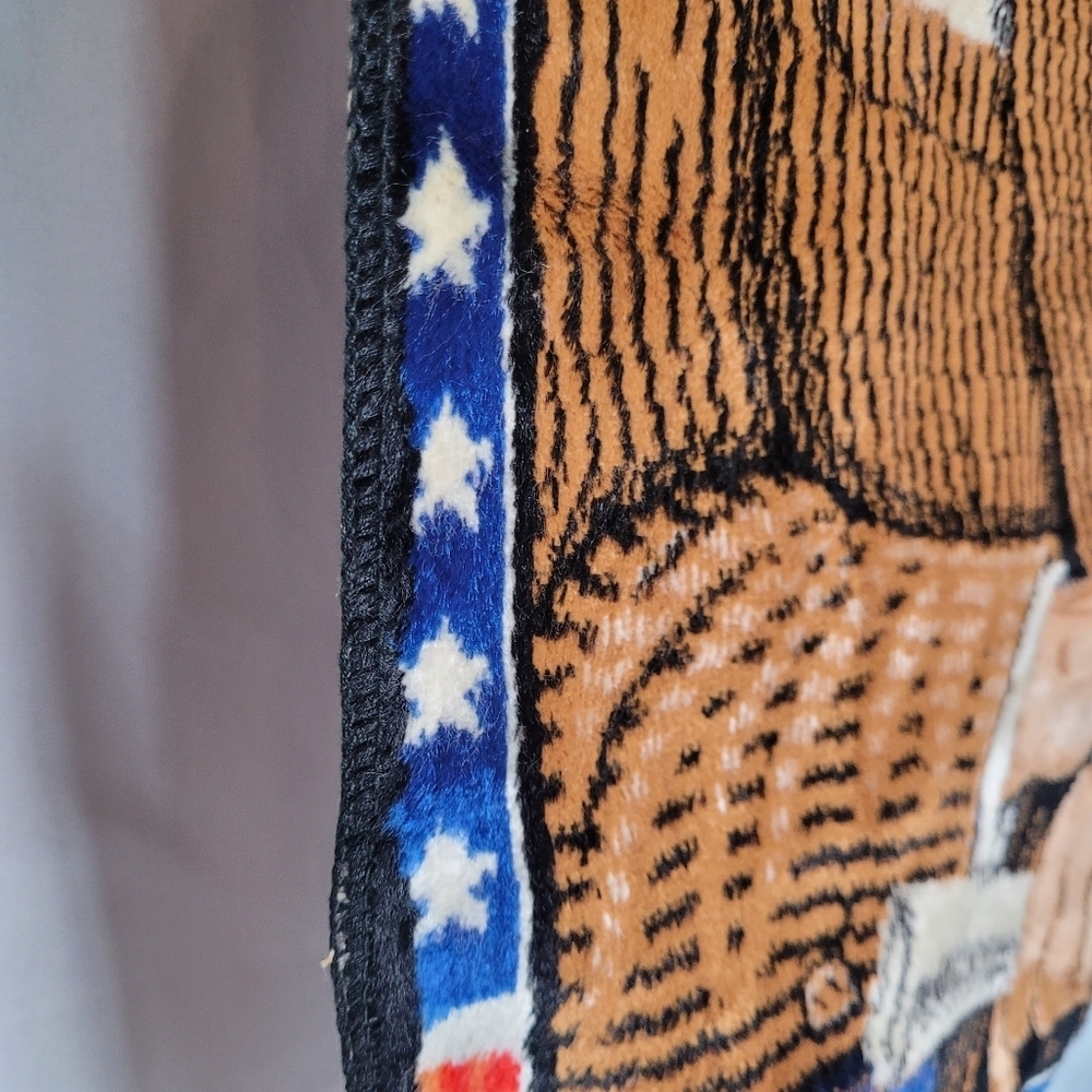 Vintage 1964 JFK John F Kennedy Ramallah Wall Hanging Tapestry Made In Italy - Picture 2 of 7